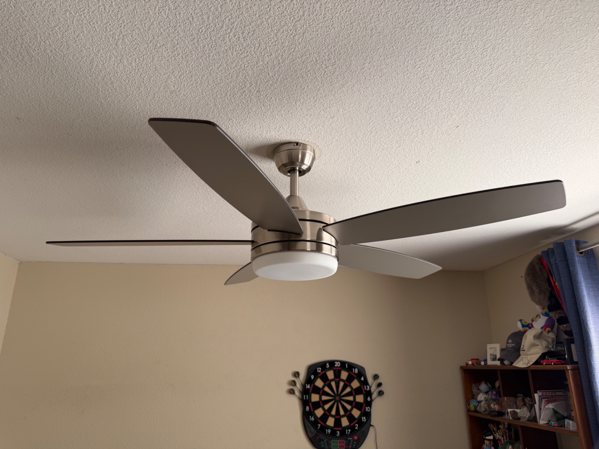 New ceiling fan with integrated light installed in place of a ceiling light in Northwest Reno