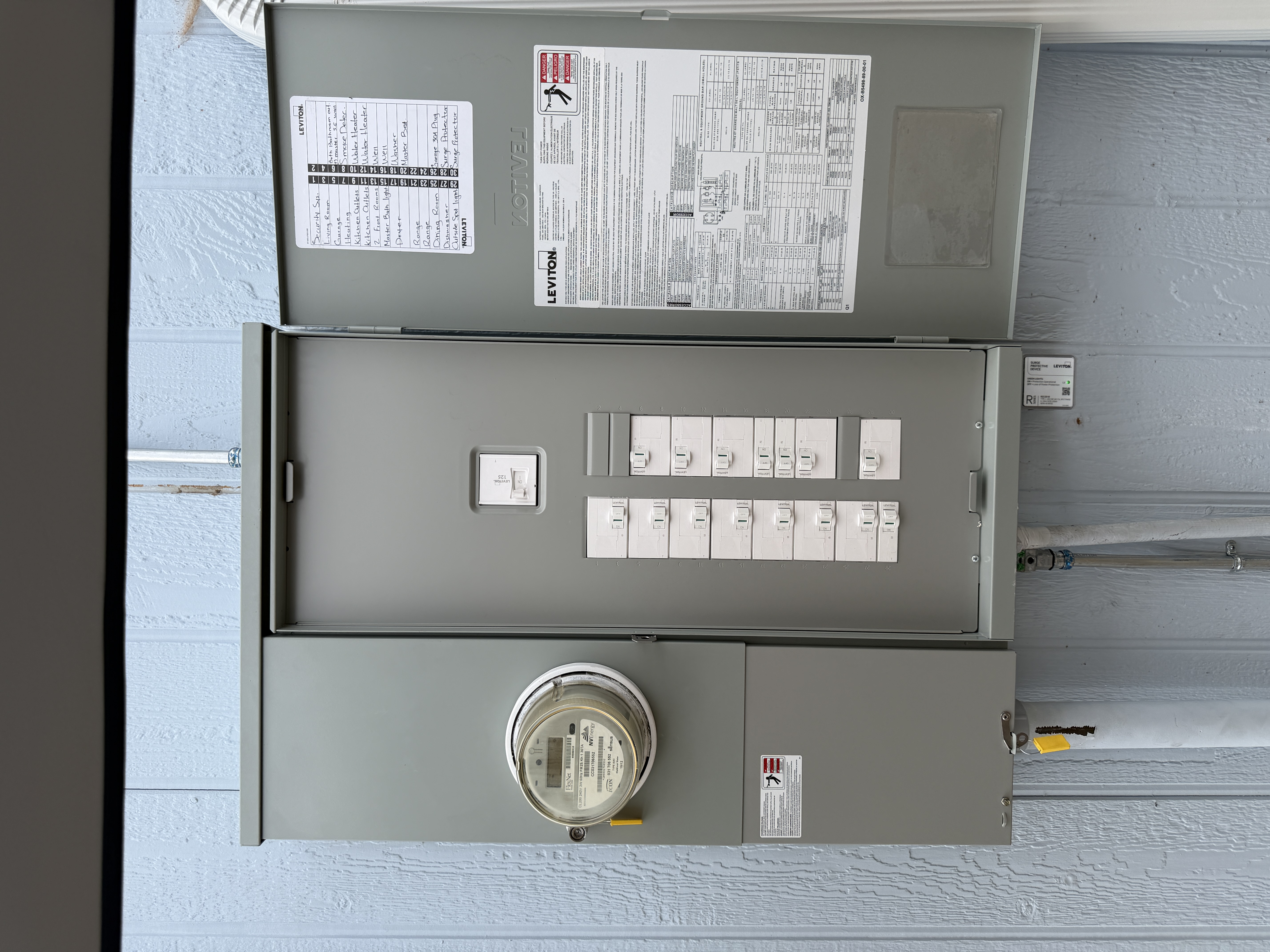 100 Amp to 125 Amp Leviton Smart Panel Upgrade installation progress photo 2